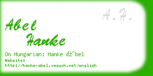 abel hanke business card